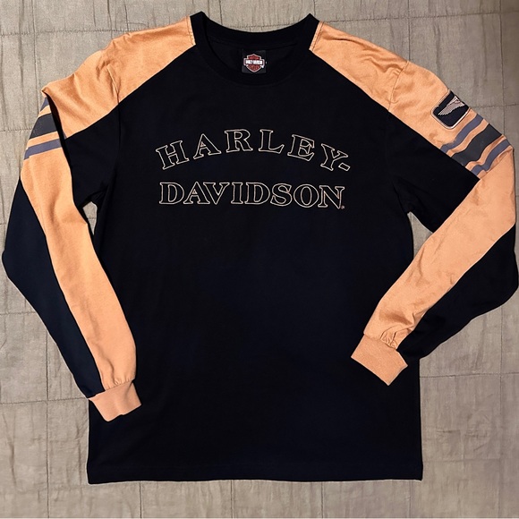 Harley-Davidson Other - Vintage Harley-Davidson El Paso TX Colorblock LS Tee Large